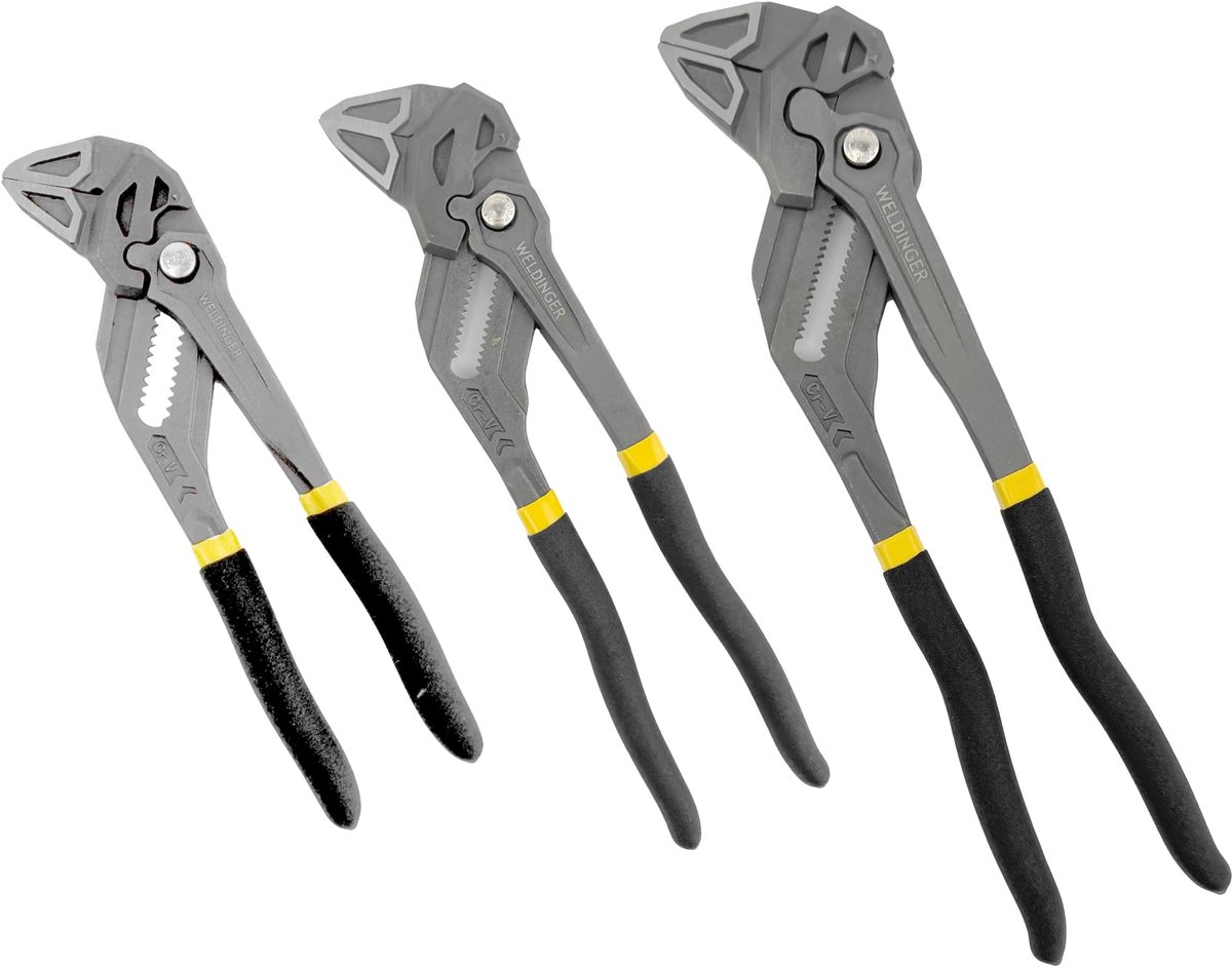 WELDINGER Set van 3 tangensleutel 7"/10"/12" 180-300 mm