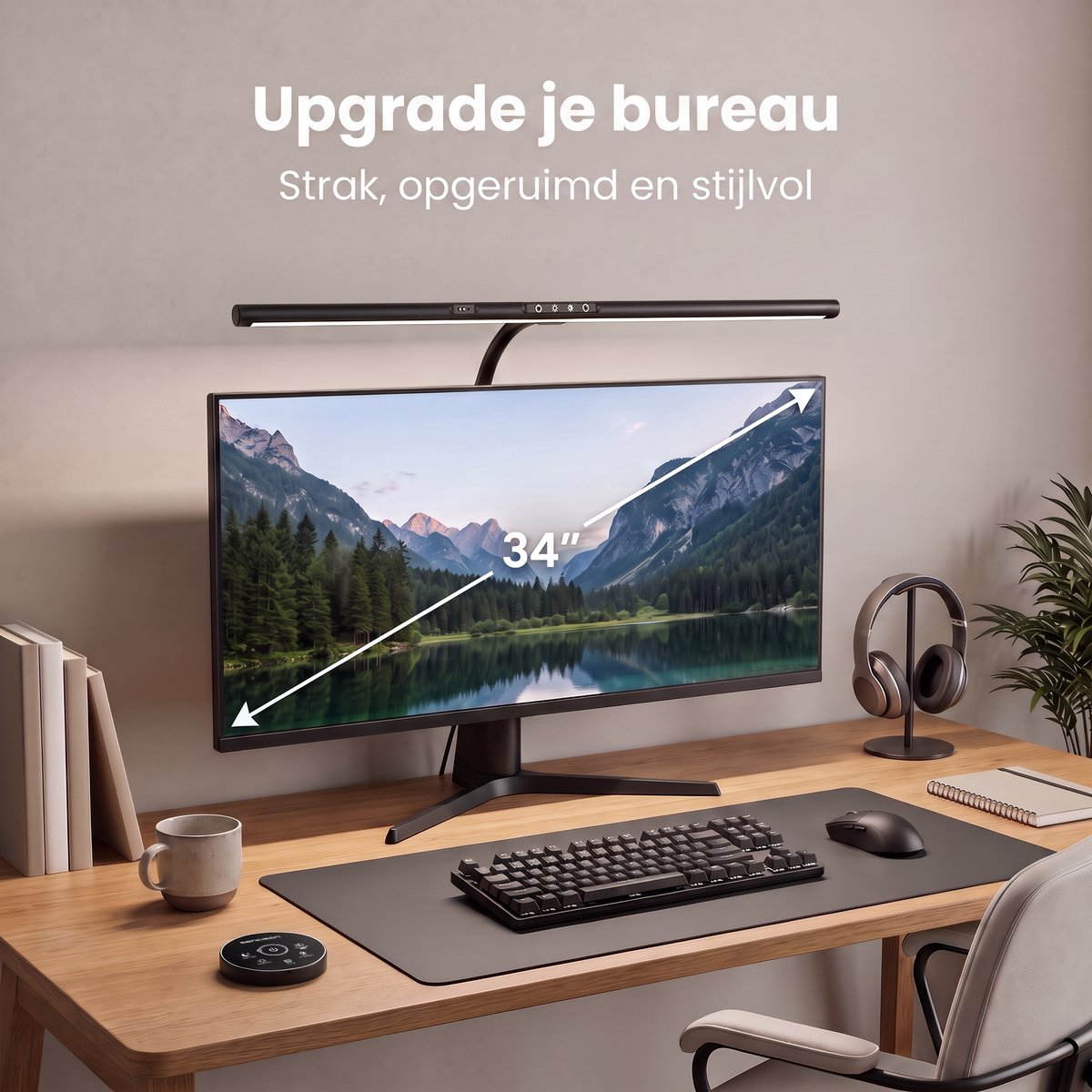 Sencision Bureaulamp LED Dimbaar met Afstandsbediening - 3000 K tot 5500K thumbnail 6