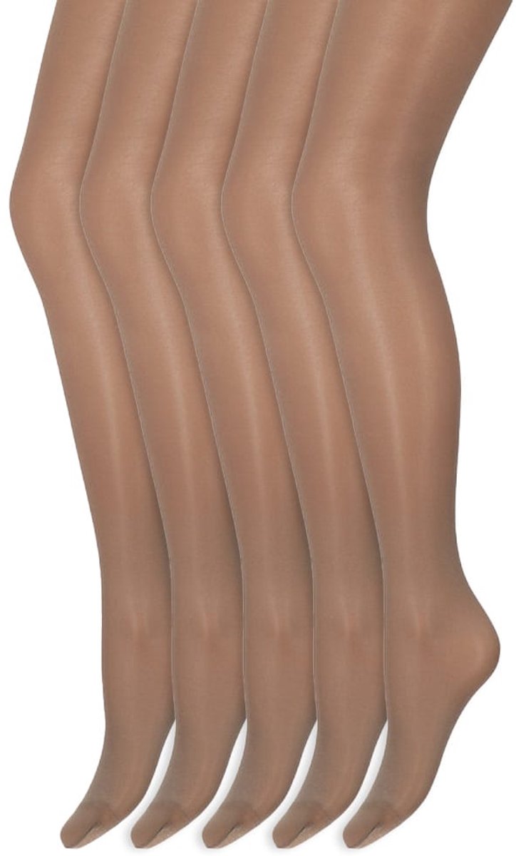 Glans panty | 35 Denier | Merk: Marianne | Maat: S t/m XXL | Kleur: Taupe | 5 Paar