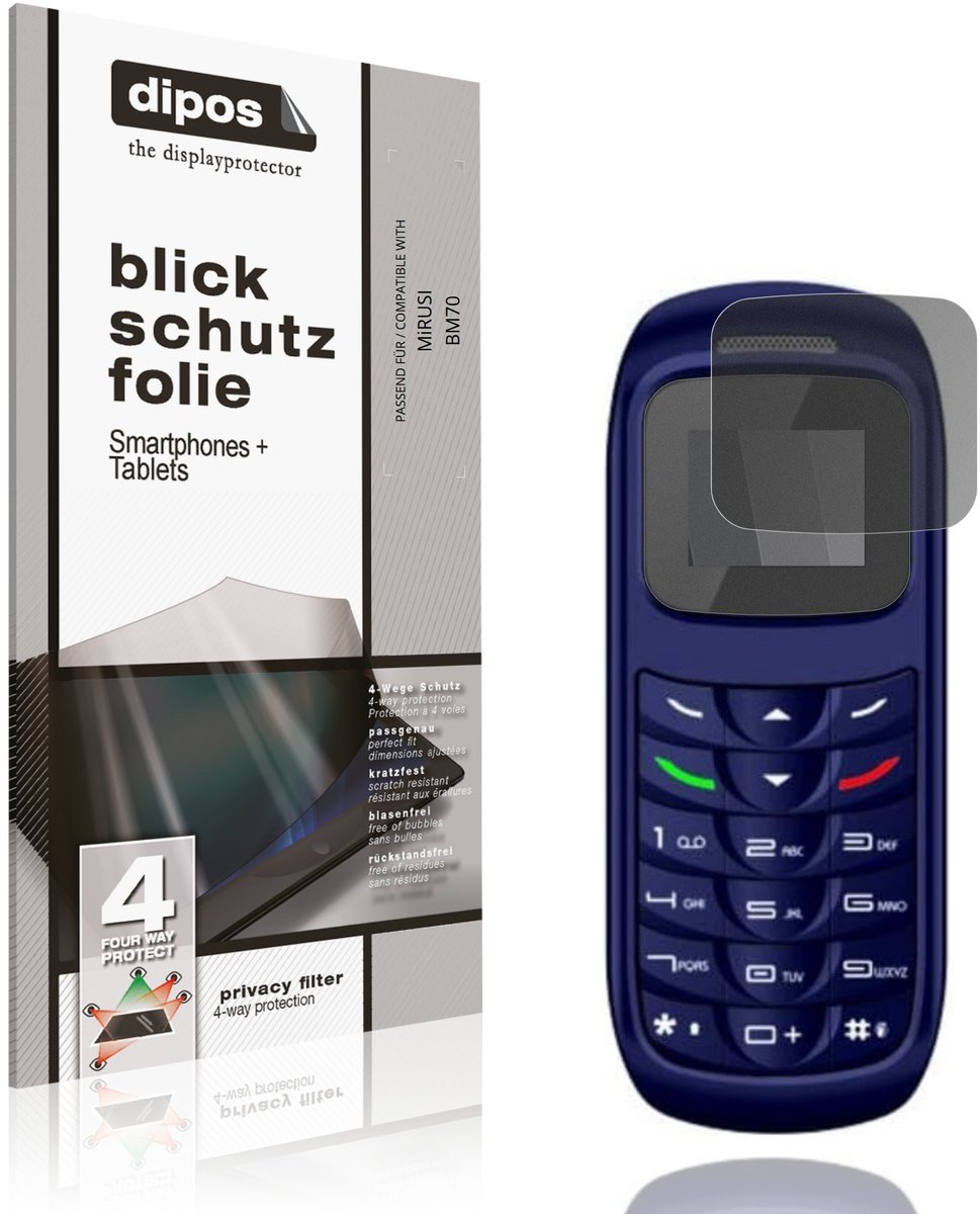 dipos – Matte Privacy Screenprotector geschikt voor MiRUSI BM70 | Anti-Spy Beschermfolie