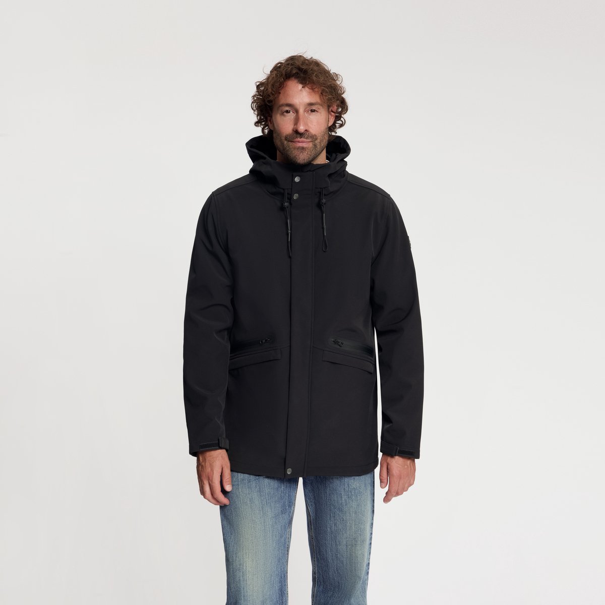 Travelin’ Njal Heren Softshell Jas Waterdicht Zwart