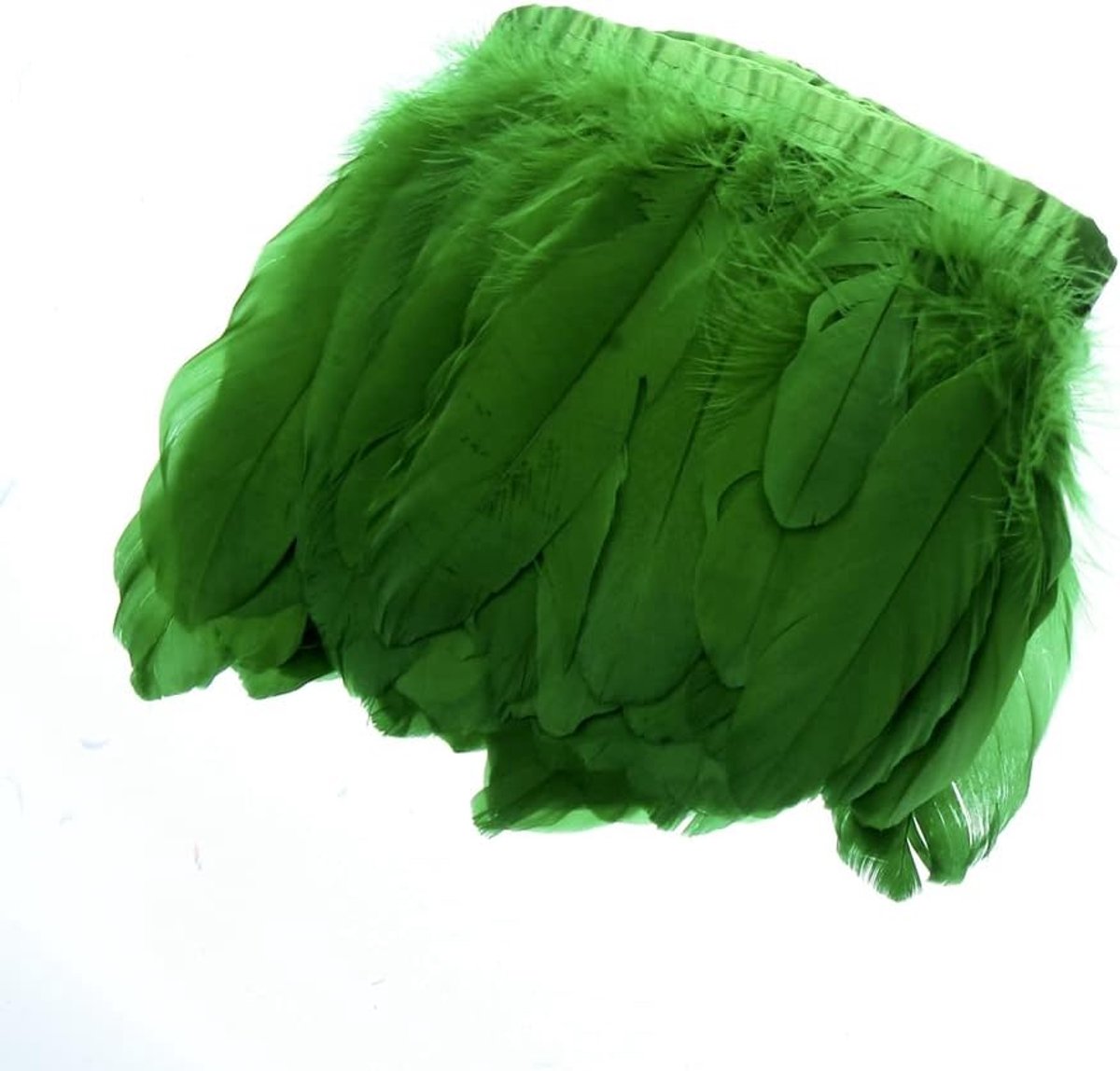 Duck Goose Feather Trim Fringe Naaien Craft 2 Yards (Donkergroen)