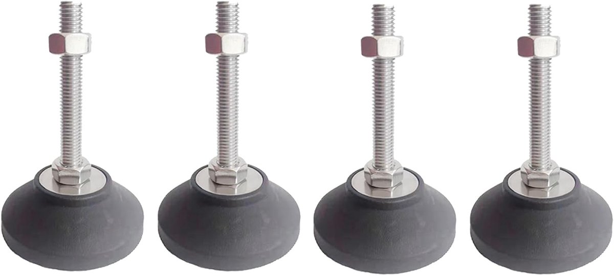 Meubelnivelleringspoten, 4 stuks M6 Heavy Duty hoogteversteller, voet, nivellering, draadmaat voor tafels, commode, bank, kasten (D30*M6*L40)