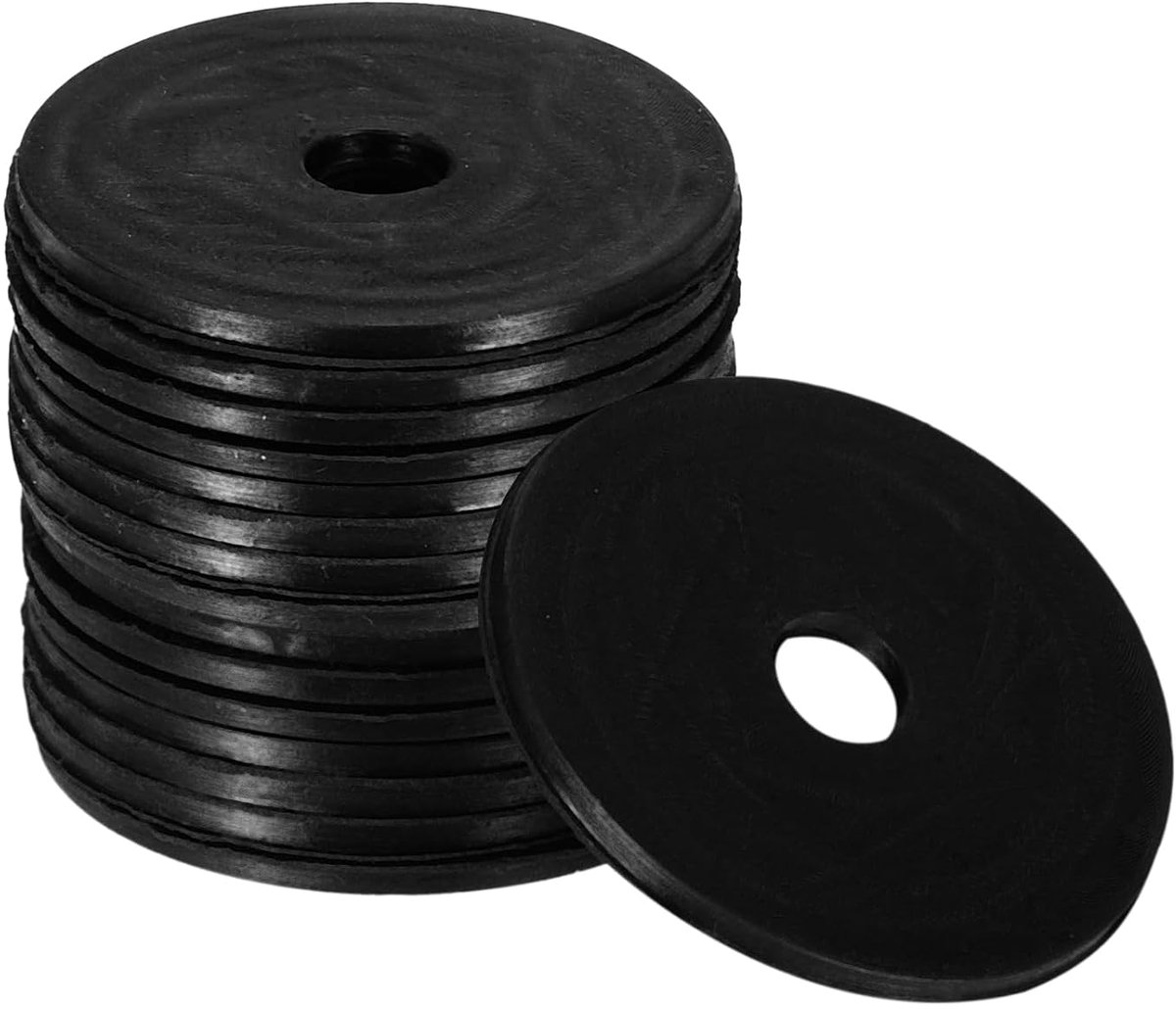 Rubberen sluitringen, 16 stuks, 32 mm, OD, 6 mm, ID, 2 mm dik, rubberen spacer, rubberen afstandhouder, rond, zwart, platte rubberen schijven voor huis en auto-accessoires
