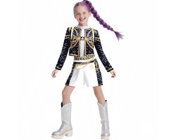 Casalora Kinder Game Kostuum - Demon Hunters Costume Rumi Zoey Verkleed Jurk Set - Carnavalskleding - Kpop - Cadeau Meisje - 130cm - Valt klein, kies grotere maat