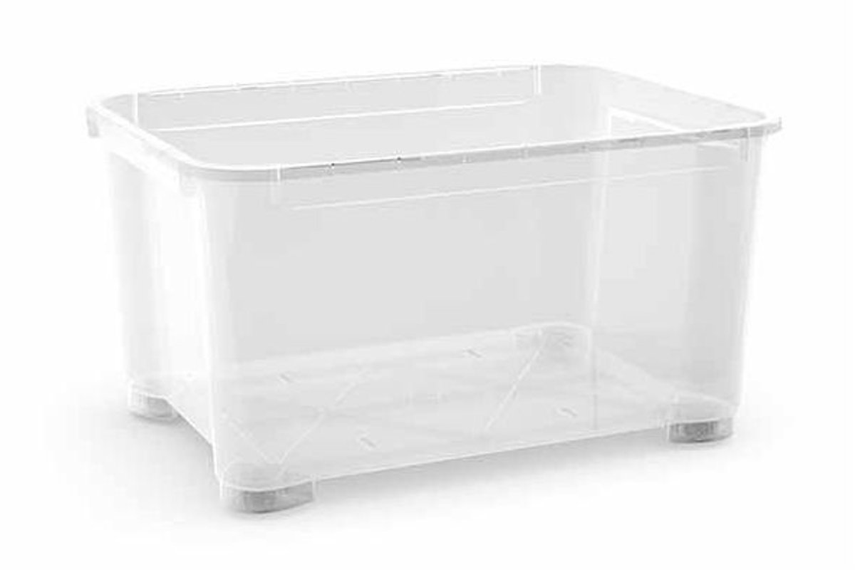 T-box Opbergbox Xxl 145l Met Wielen Transparant - 79,5x58xh43,5cm
