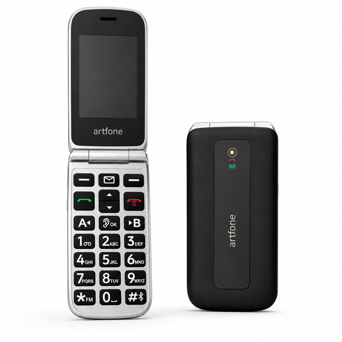 Artfone F30 Senioren Telefoon 4G - Grote Toetsen - SOS Noodknop - USB-C - GSM Dumbphone - Zwart