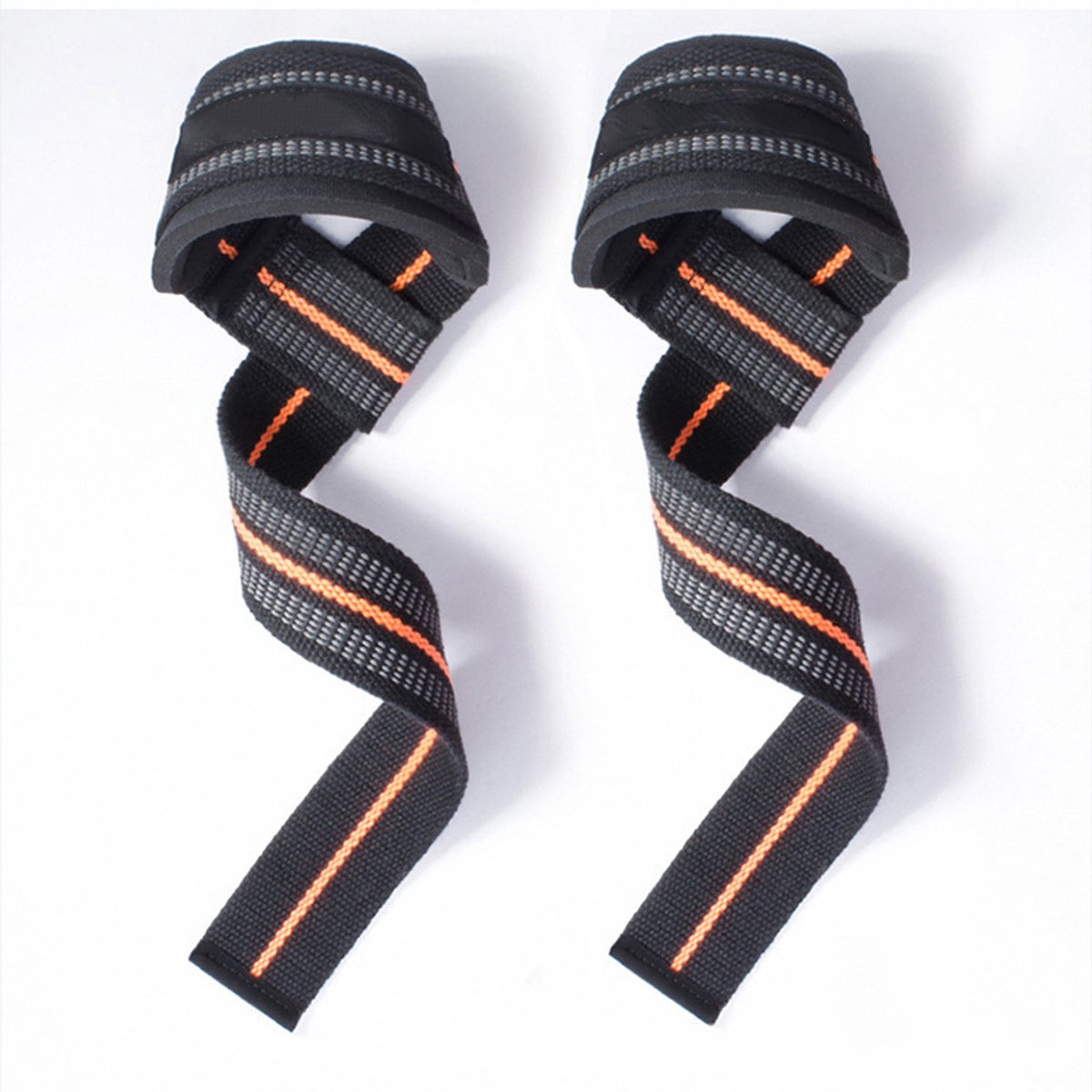 Verdikte tilbanden, geschikt voor krachttraining, bodybuilding en fitness – deadliftbanden – unisex, gemaakt van zwarte en gele latexdraden.