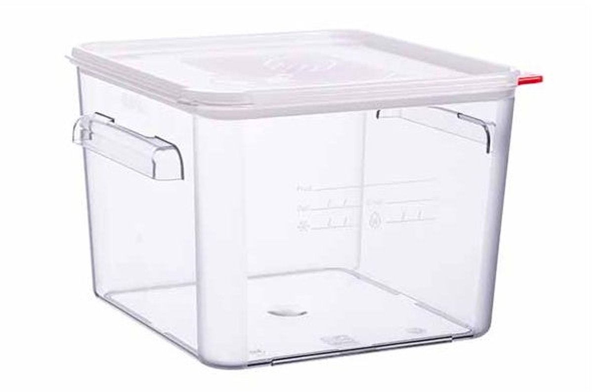 Vershouddoos 12l Pc Met Deksel Transparant 29x29xh21cm