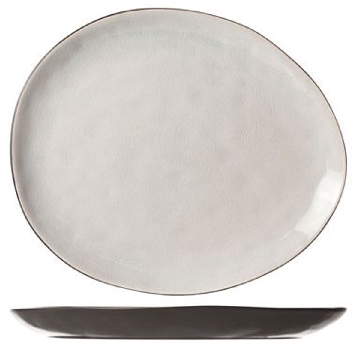 Streetfood Light Grey Bord Ov 27.5x23cm
