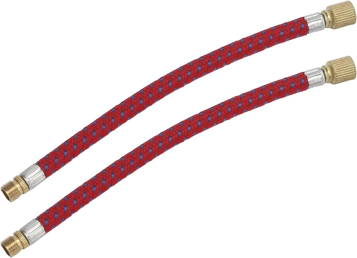 Fietspompverlengingslang van 16,6 Cm Lengte - Nylon en Koper Dubbele Klepontwerp voor Fietspomp Inflator Buis