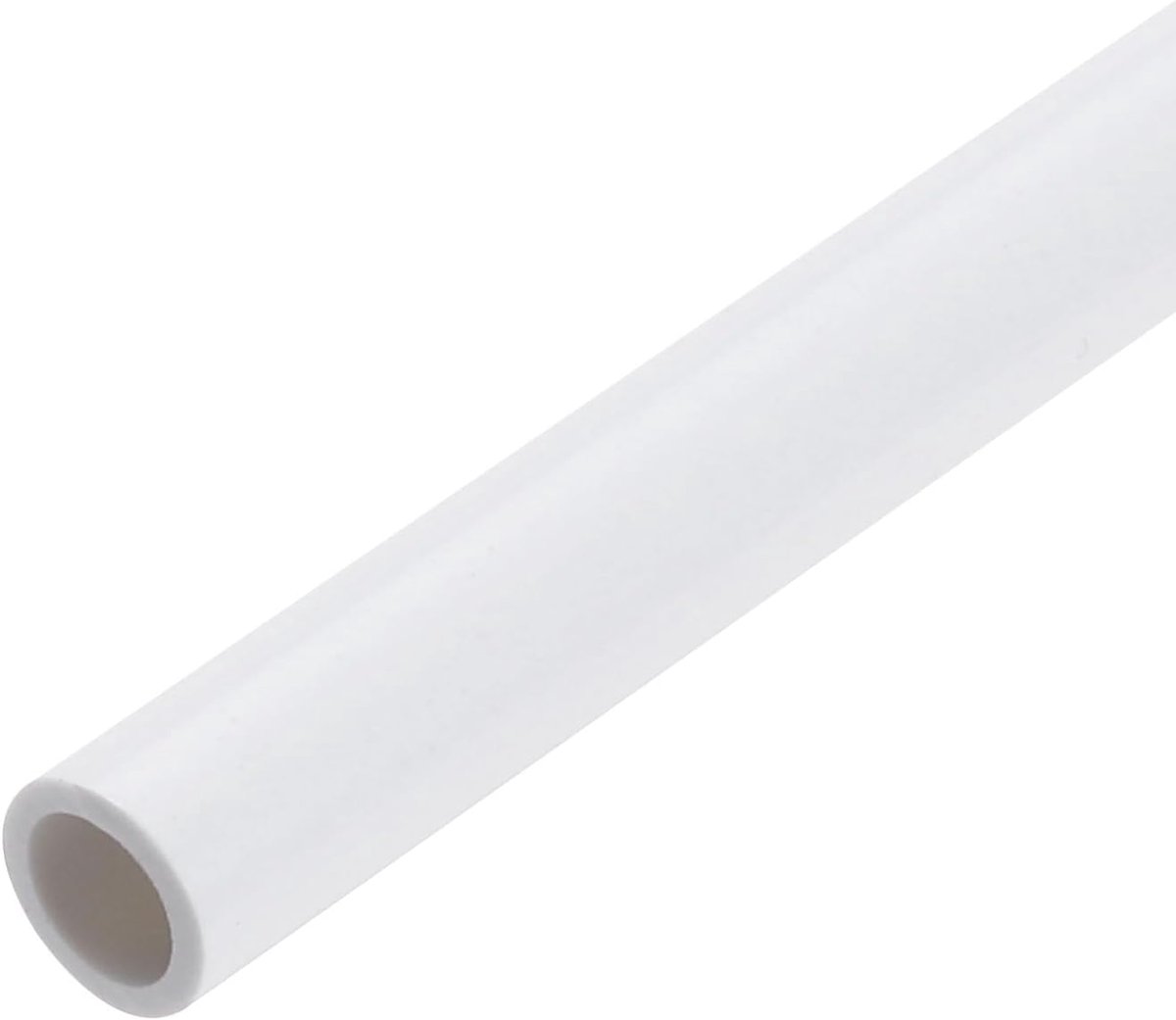 Pvc-buis, diameter 6 mm, lengte 0,23 m, ronde kunststof buis voor tuin, aquarium, waterleiding, kabelgoot, ventilatiebuis (wit)
