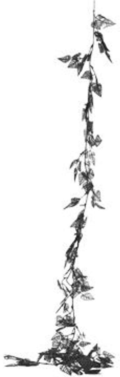 Cosy @ Home Slinger Leaves Glitter Zwart 200cm Kunst