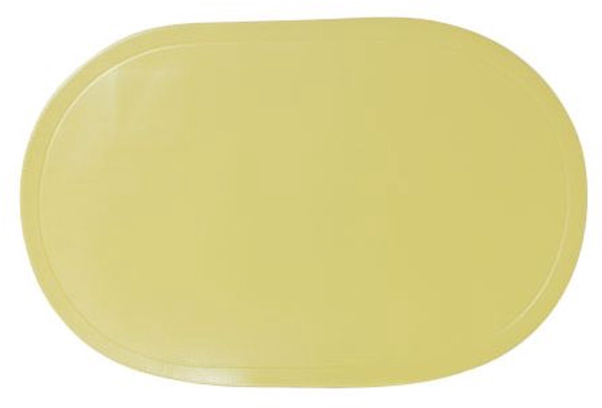 Cosy & Trendy Placemat Ovaal Effen Lime 43x28cm