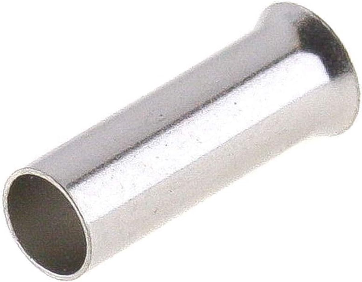 14236 6,0mm², blank, 100 stuks adereindhuls, zilver