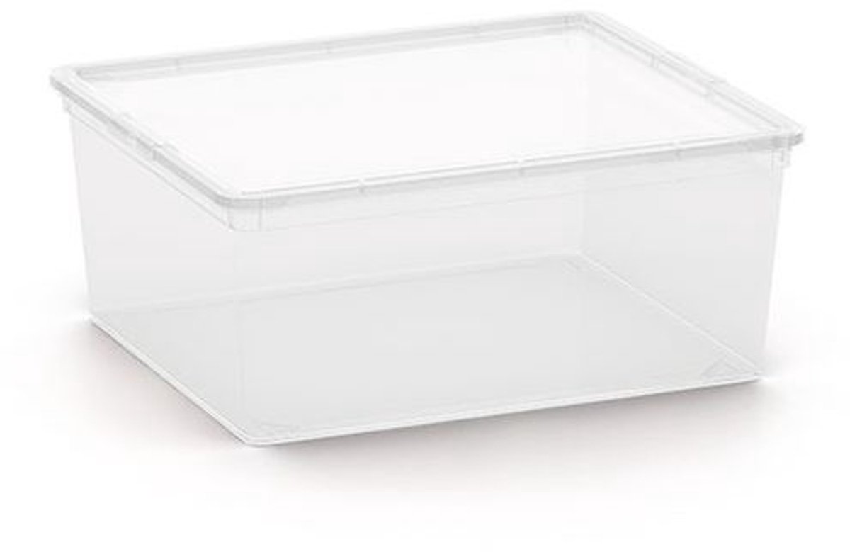 Kis C-Box M Opbergbox - Met Deksel - 18L - 40x34x17cm - Transparant