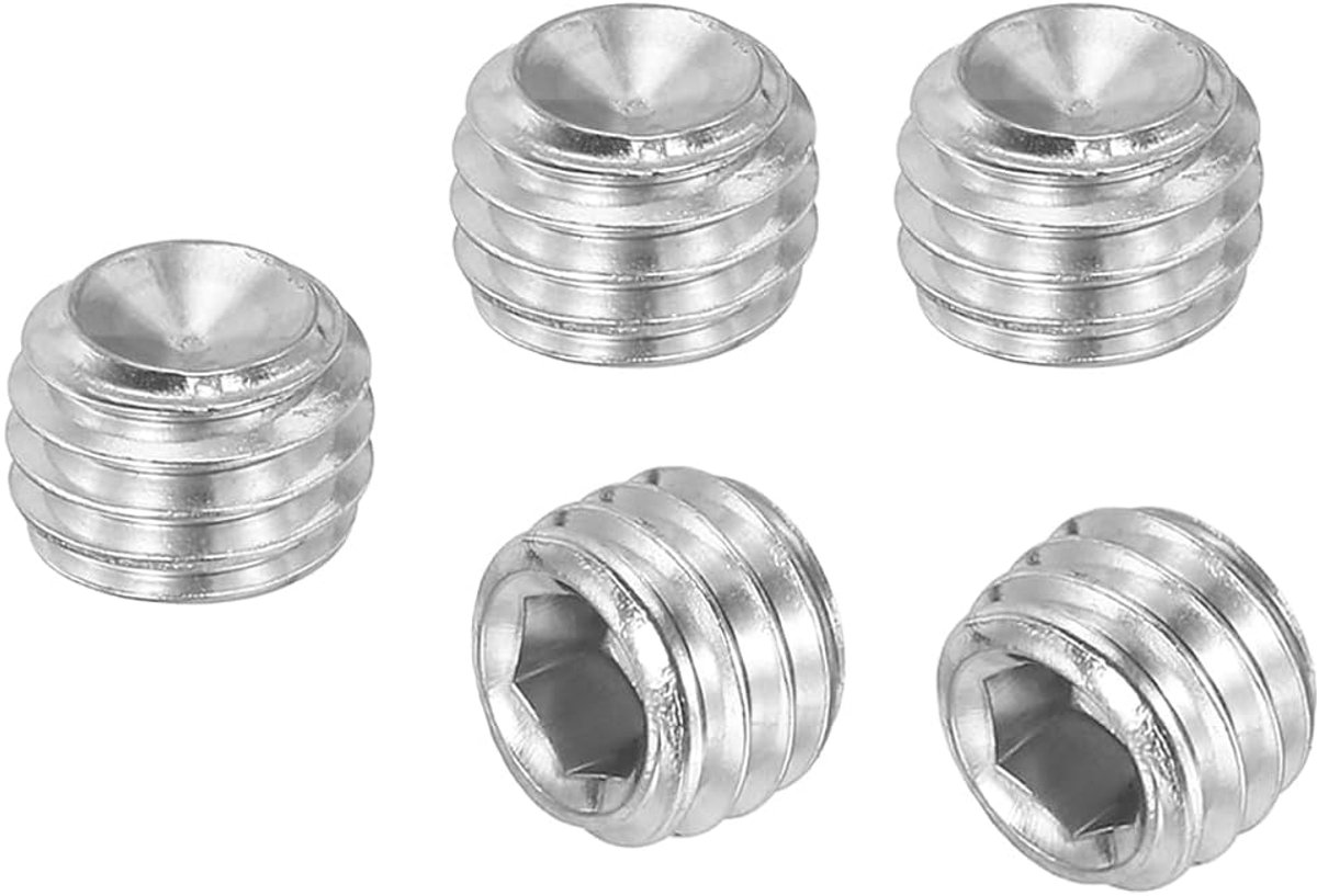 50 stuks schroeven zonder zeskantige kop, M8 x 6 mm, bouten van roestvrij staal 304, inbusschroeven voor de reparatie van deurgrepen, verlichtingsapparaten