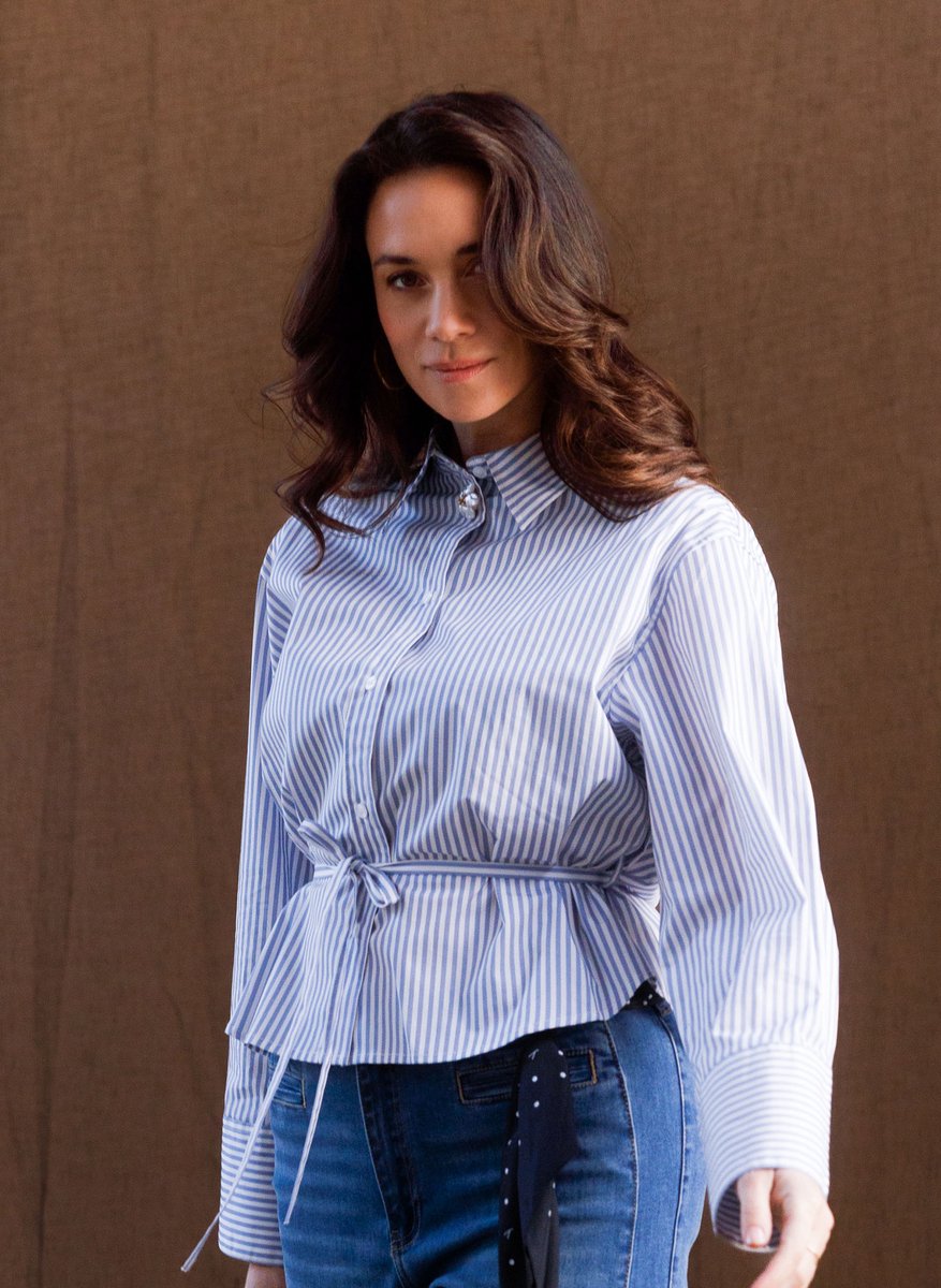 YEST Sona Tops - Morning Blue/Off Whi - maat 38