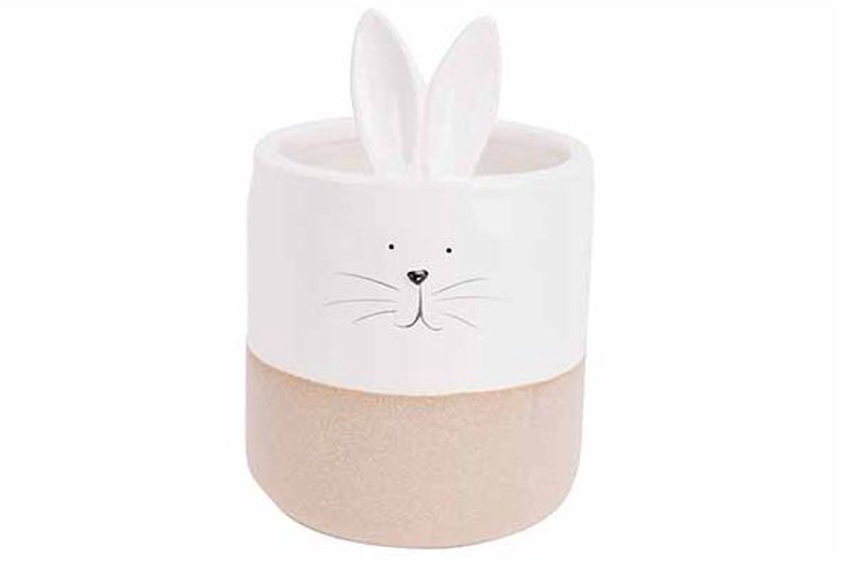 Potje Rabbit Face - Ears Roze 13x13xh19 ,8cm Rond Porselein