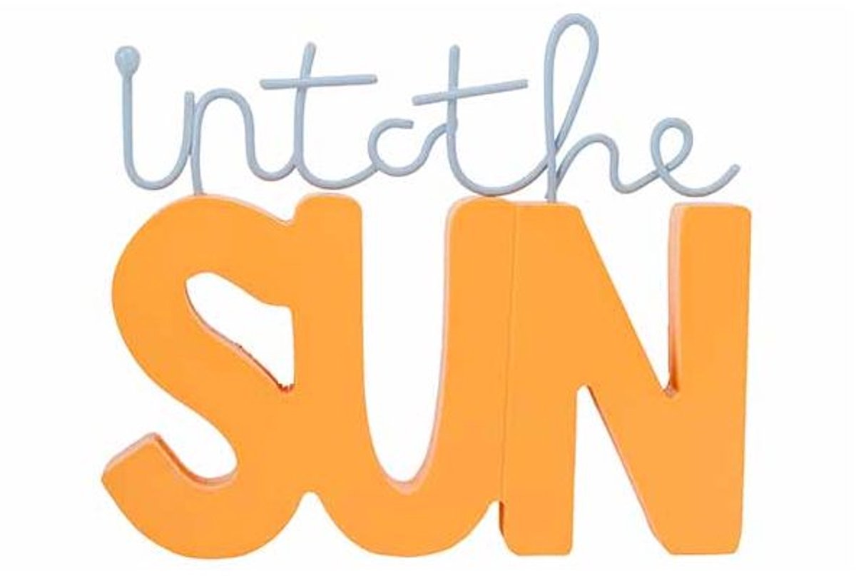 Letterdeco Into The Sun Oranje 16x2xh9cm Mdf