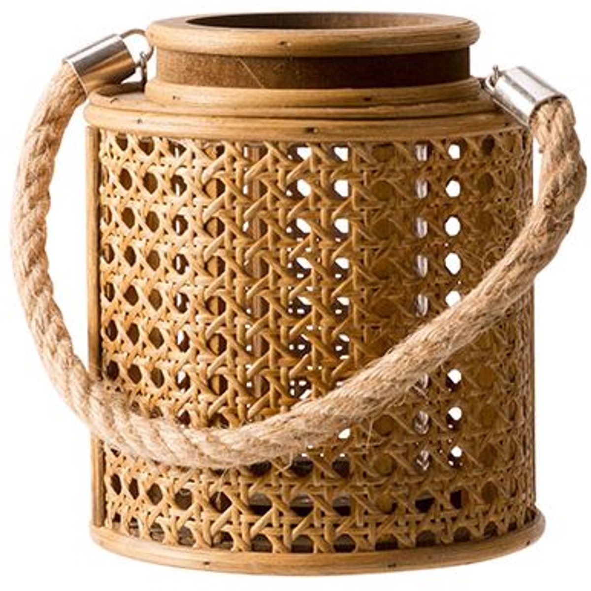 Cosy @ Home Lantaarn 1xglass Bruin 14,7x14,7xh17cm R