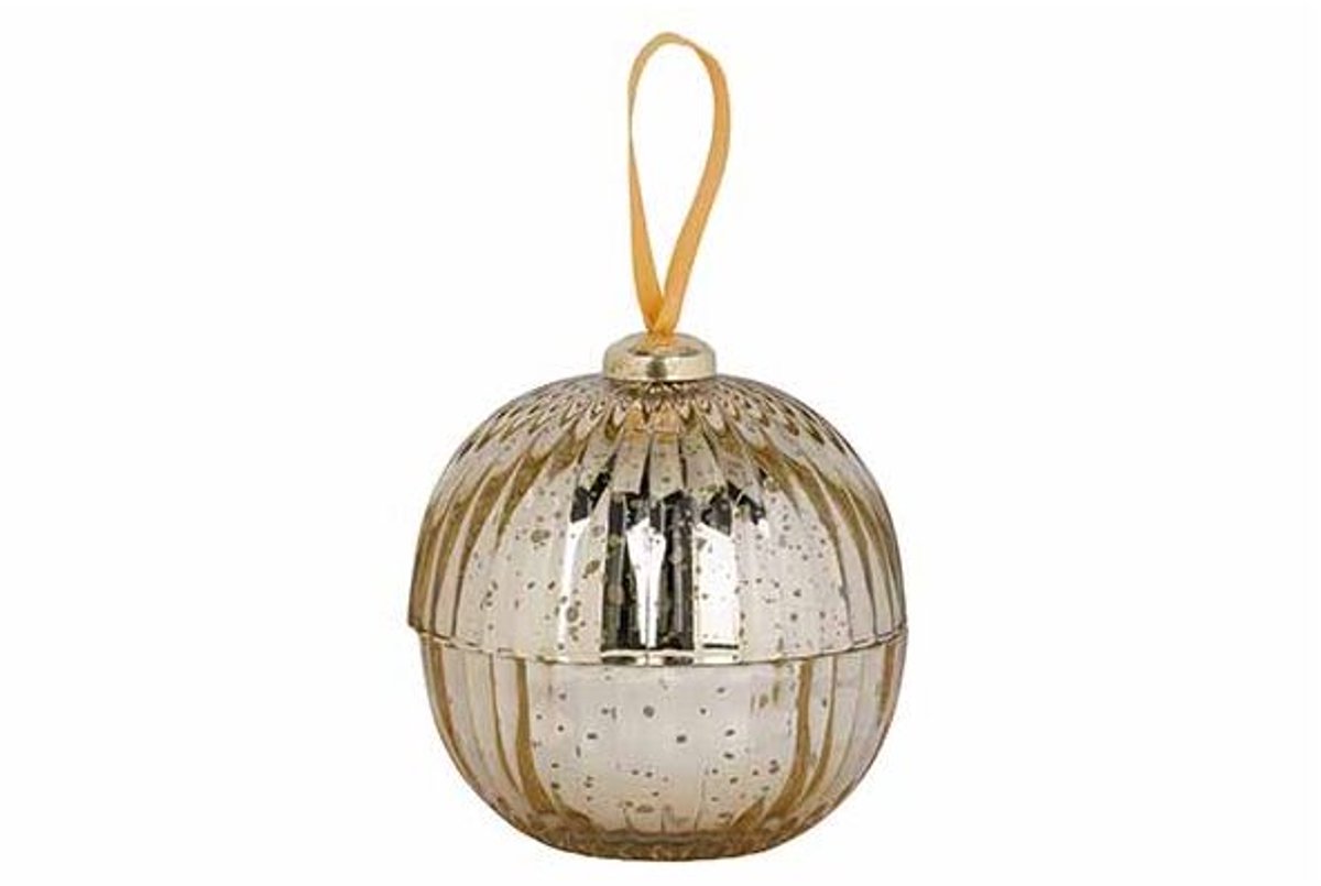 Geurkaars Wild Berries Xmas Ball Goud 11 X11xh11,5cm Glas