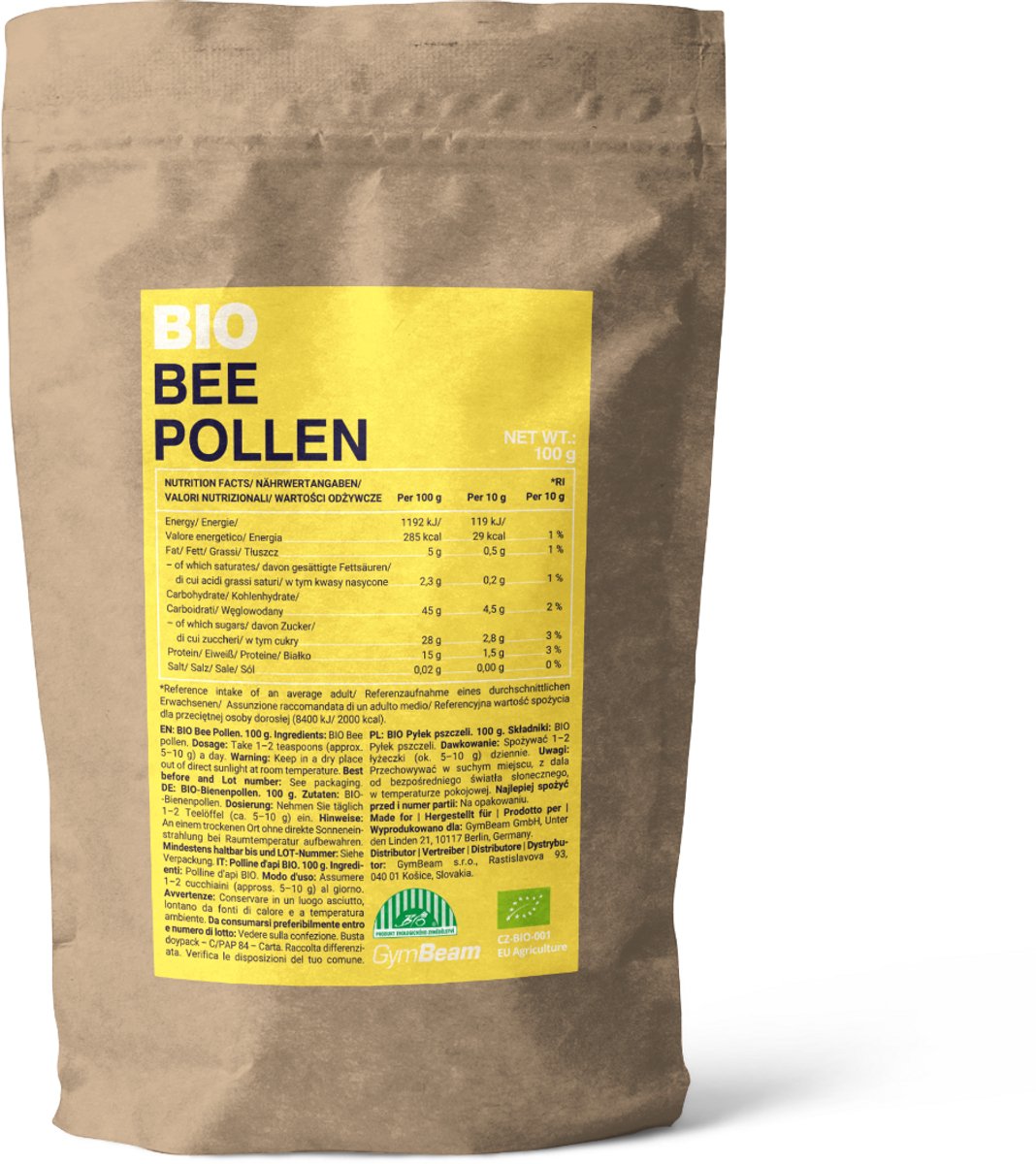GymBeam BIO Bijenstuifmeel 100 g