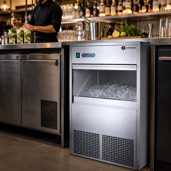 ZORRO IJsmachine ZEB 50 ECO - 50 kg/24u - Professionele ijsblokjesmaker - Inclusief accessoires van ZORRO — afbeelding 3