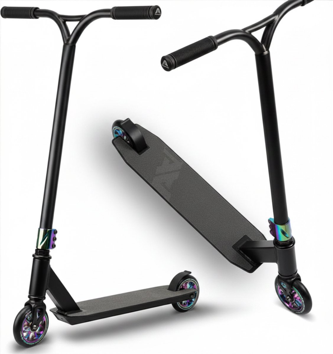 NIVA® Stunt Step - Kinderstep - Stuntstep Jongens en Meisjes - Zwart - 66cm x 52cm x 13cm