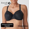 Zwarte PrimaDonna Montara beugel bh met kanten details en strikje.