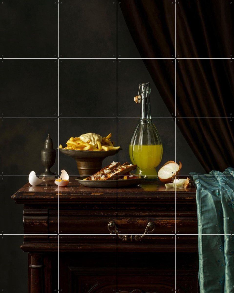 IXXI Royal Greacy Face, Igor Swinkels - 80 x 100 cm - Gratis ophangtool - Grote wanddecoratie en posters - Fotografie, Keuken, Eetkamer, Voedsel