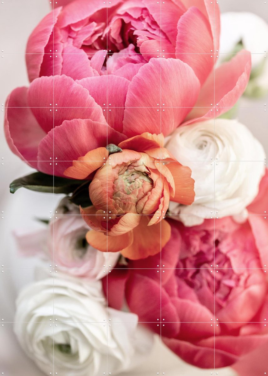 IXXI Spring Flowers, Mareike Böhmer - 100 x 140 cm - Gratis ophangtool - Grote wanddecoratie en posters - Kleurrijk, Slaapkamer, Woonkamer, Bloemen