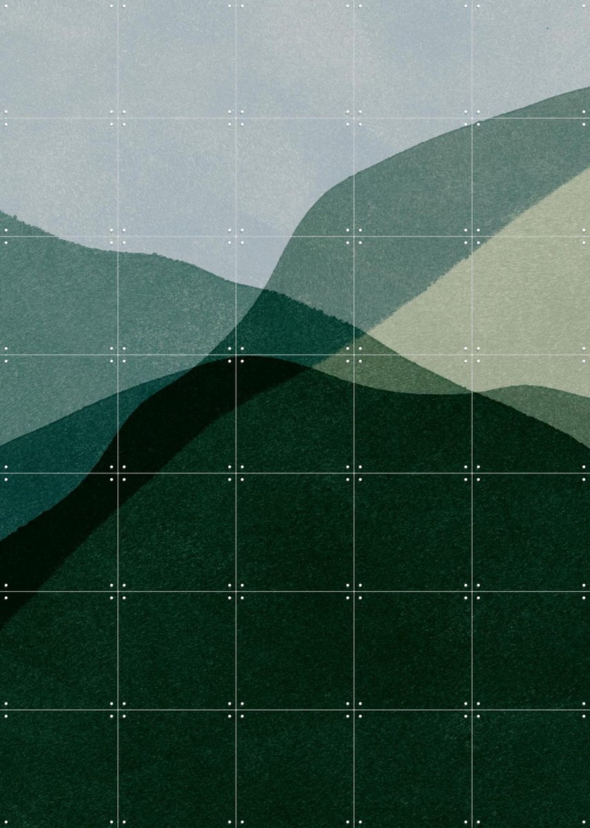 IXXI Mountain landscape, Lotte Dirks - 100 x 140 cm - Gratis ophangtool - Grote wanddecoratie en posters - Modern, Abstract, Geometrische Kunst