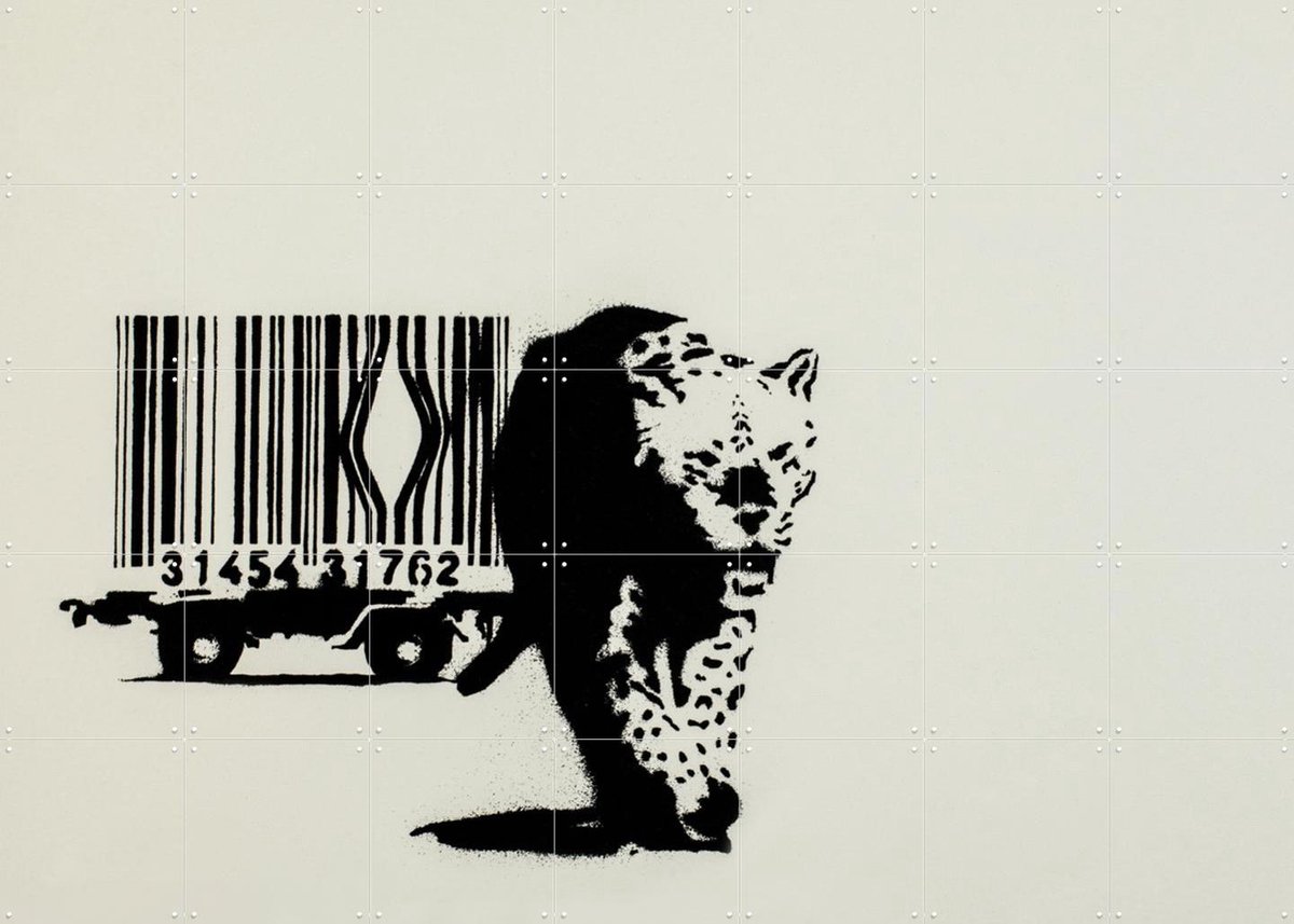 IXXI Banksy's Way to Freedom, Banksy - 140 x 100 cm - Gratis ophangtool - Grote wanddecoratie en posters - Pop art, Street art, Modern, Mancave