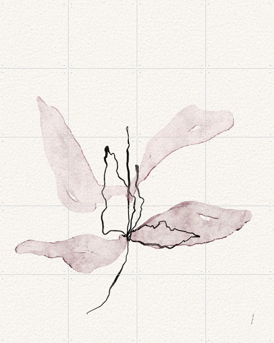 IXXI Delicate Petal Dance, Ankie Kooi & Various - 80 x 100 cm - Gratis ophangtool - Grote wanddecoratie en posters - Geometrische Kunst, Speels
