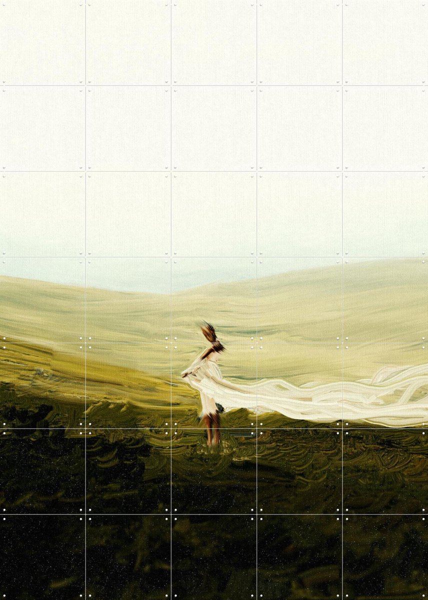IXXI Weightless Solitude, Vineet Suresh - 100 x 140 cm - Gratis ophangtool - Grote wanddecoratie en posters - Illustraties, Kwaststreken, Minimalisme