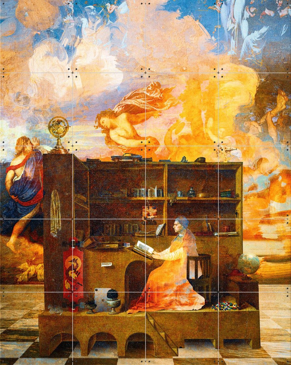 IXXI Reading Renaissance, Vineet Suresh - 80 x 100 cm - Gratis ophangtool - Grote wanddecoratie en posters - Decoratieve kunsten, Klassiek