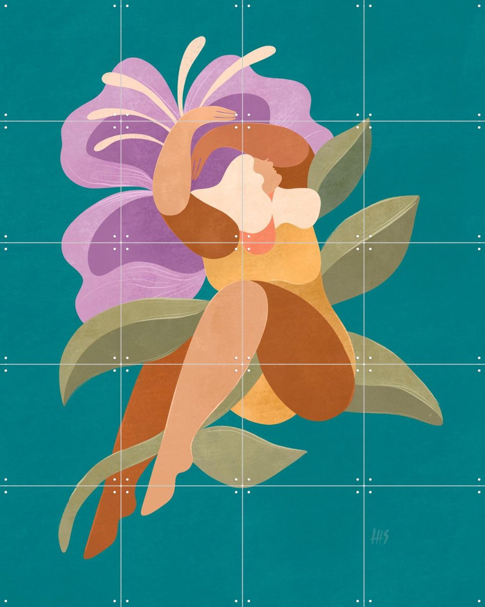 IXXI Season Of Rest, Maggie Stephenson - 80 x 100 cm - Gratis ophangtool - Grote wanddecoratie en posters - Geometrische Kunst, Speels, Illustraties