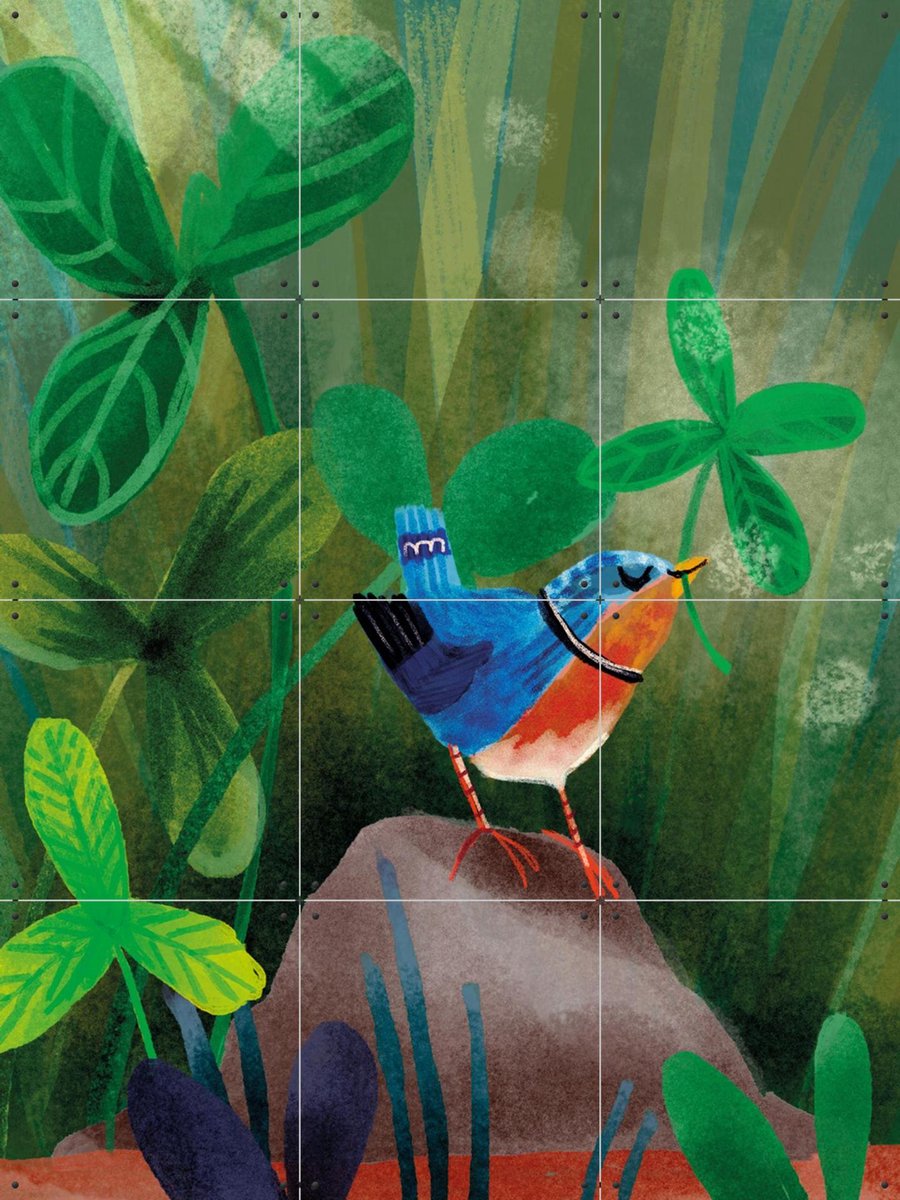 IXXI Een beetje geluk, Esther Sepers - 60 x 80 cm - Gratis ophangtool - Grote wanddecoratie en posters - Kleurrijk, Fantasierijk, Illustraties