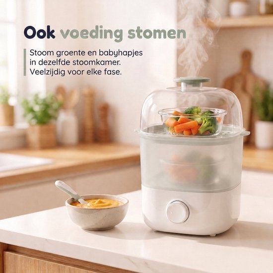 Numsy Steamy 3-in-1 Flessen Sterilisator & Droger - Voor schone flesjes, spenen en accessoires van Numsy — afbeelding 4