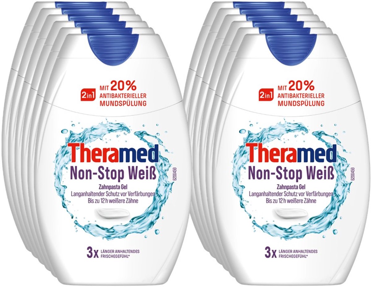 Theramed 2in1 Tandpasta - Non Stop White - Voordeelverpakking 12 x 75 ml