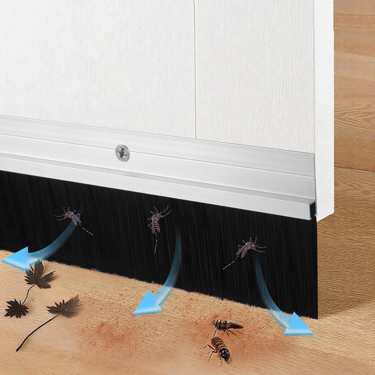 Deurborstel 3,0 cm netto breedte - 88 cm lange afdichting - duurzame montage voor buitendeuren - houdt vuil buiten - ShopVlot