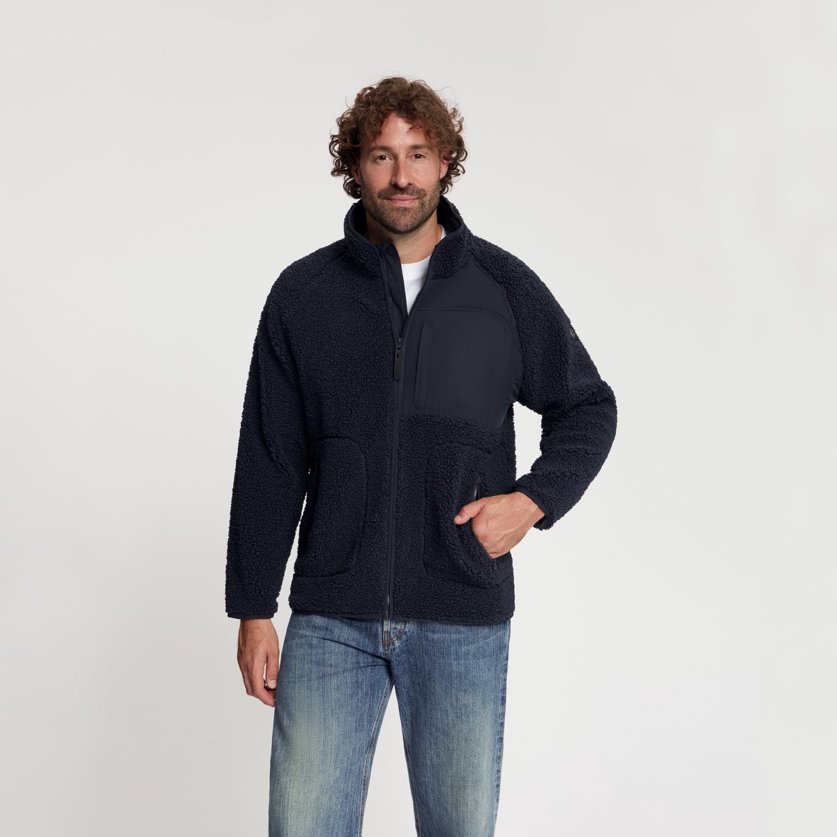 Travelin' Omar Heren - Outdoorvest - Teddy - Navy
