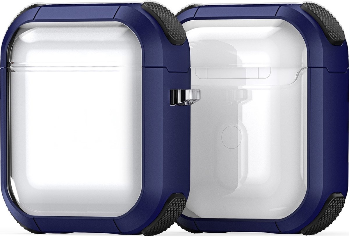 Mobigear Hoesje geschikt voor Apple AirPods 1 Hardcase Hoesje | Mobigear Shockproof - Donkerblauw