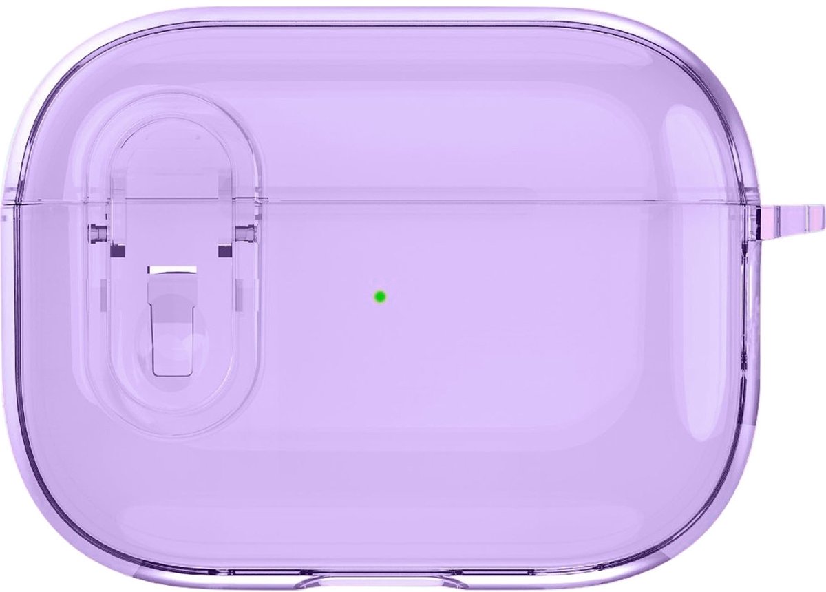 Mobigear Hoesje geschikt voor Apple AirPods 3 Hardcase Hoesje | Mobigear Crystal Clip - Paars