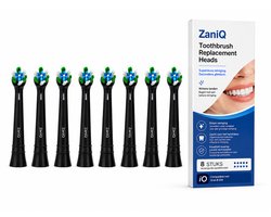 Opzetborstels Geschikt Voor Oral-B iO Tandenborstels - 8 Borstels - Geschikt Voor Oral B iO Opzetborstel - Zwart