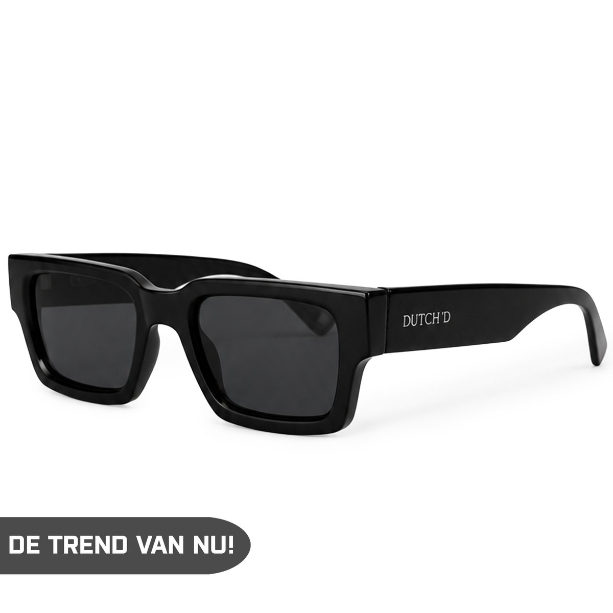 DUTCH'D® - Zonnebril - Heren & Dames - Polarized - Zwart - Shade - Sterk Montuur - Met Case - Gepolariseerd - Auto bril - UV 3 Bescherming