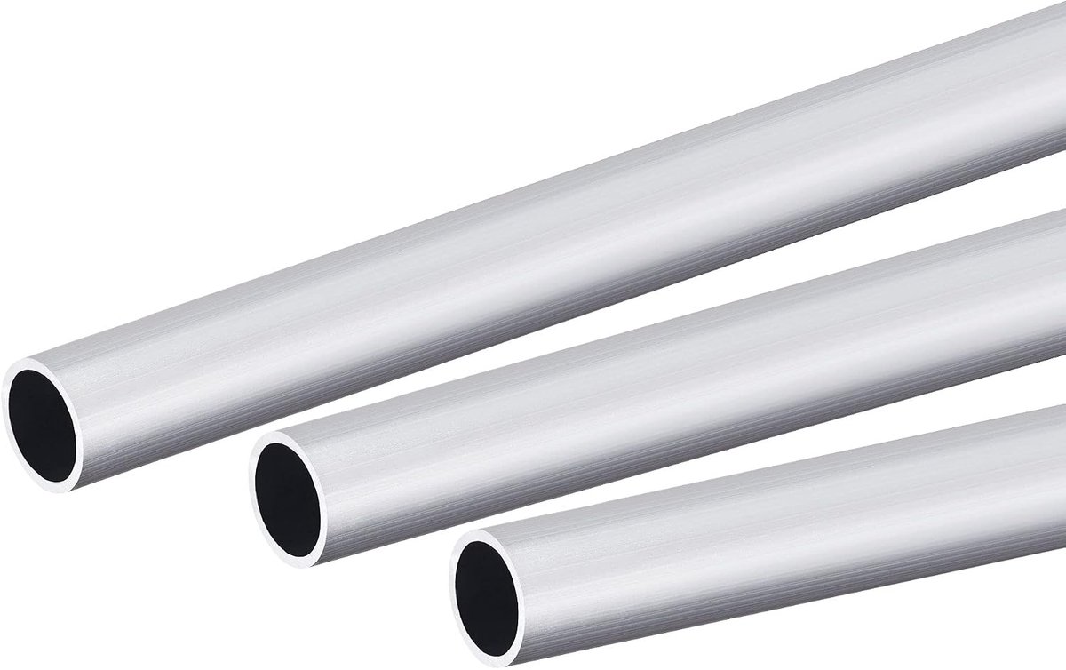 sourcing map 3 stuks 6063 aluminium ronde buis 12 mm AD 10 mm binnendiameter 250 mm lengte buis