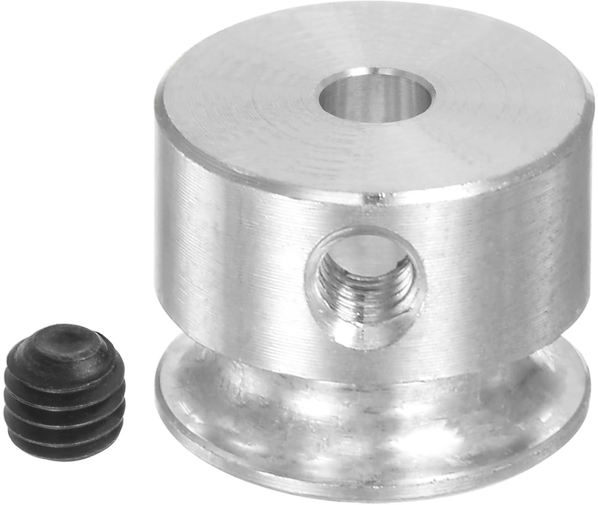 V-riemschijf met 3 mm ID en 12 mm OD, enkele groef, aluminiumlegering, voor 3 mm ronde riem, PU-ronde riem, boormachine-as