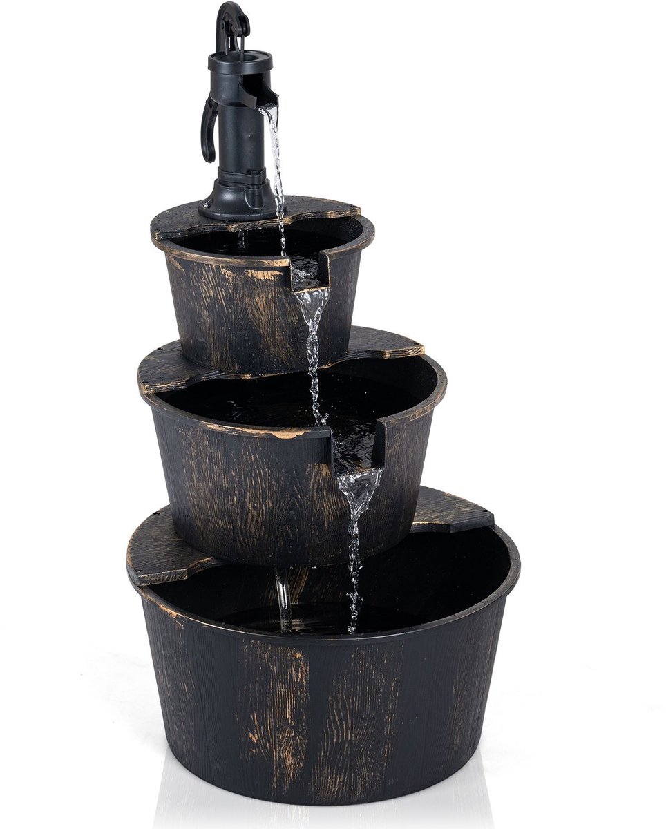 Waterornament - Voor buiten - Tuin - Waterfontein - Waterval Ontwerp - Kamerfontein - Tuindecoratie - Bronskleurig